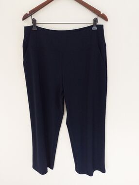 Sympli Wide Leg Pull-On Stretch Pants Navy Size 16